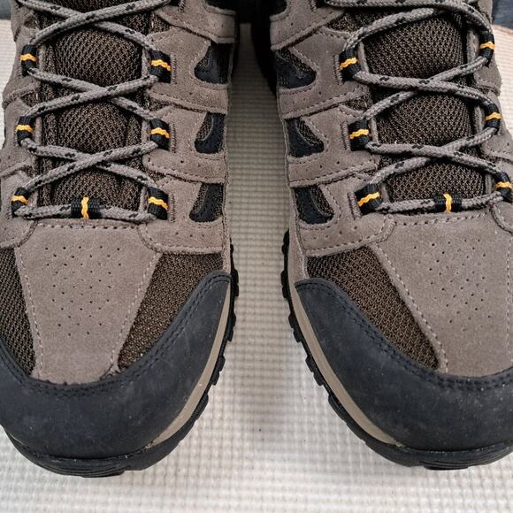 %Size 13 Men\'s Columbia Crestwood Mid Waterproof Hiker Cordovan/Squash/ D13 main image 5